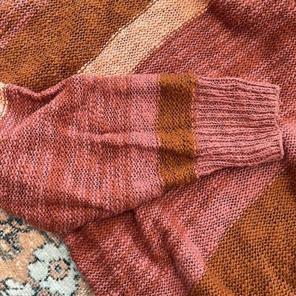 L*SPACE Jetsetter Serape Stripe Pink Knit Sweater Dress - Picture 9 of 11